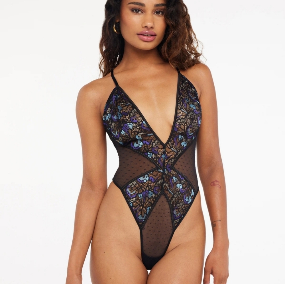 Fenty x Savage Butterfly Wings Lace & Mesh Teddy